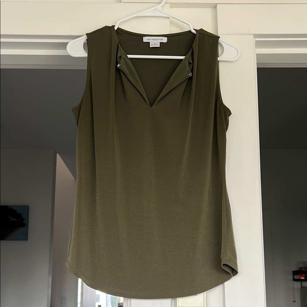 Olive Sleeveless Top